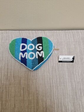 Dog Mom - Colorful Beaded Coin Purse Bag Clutch